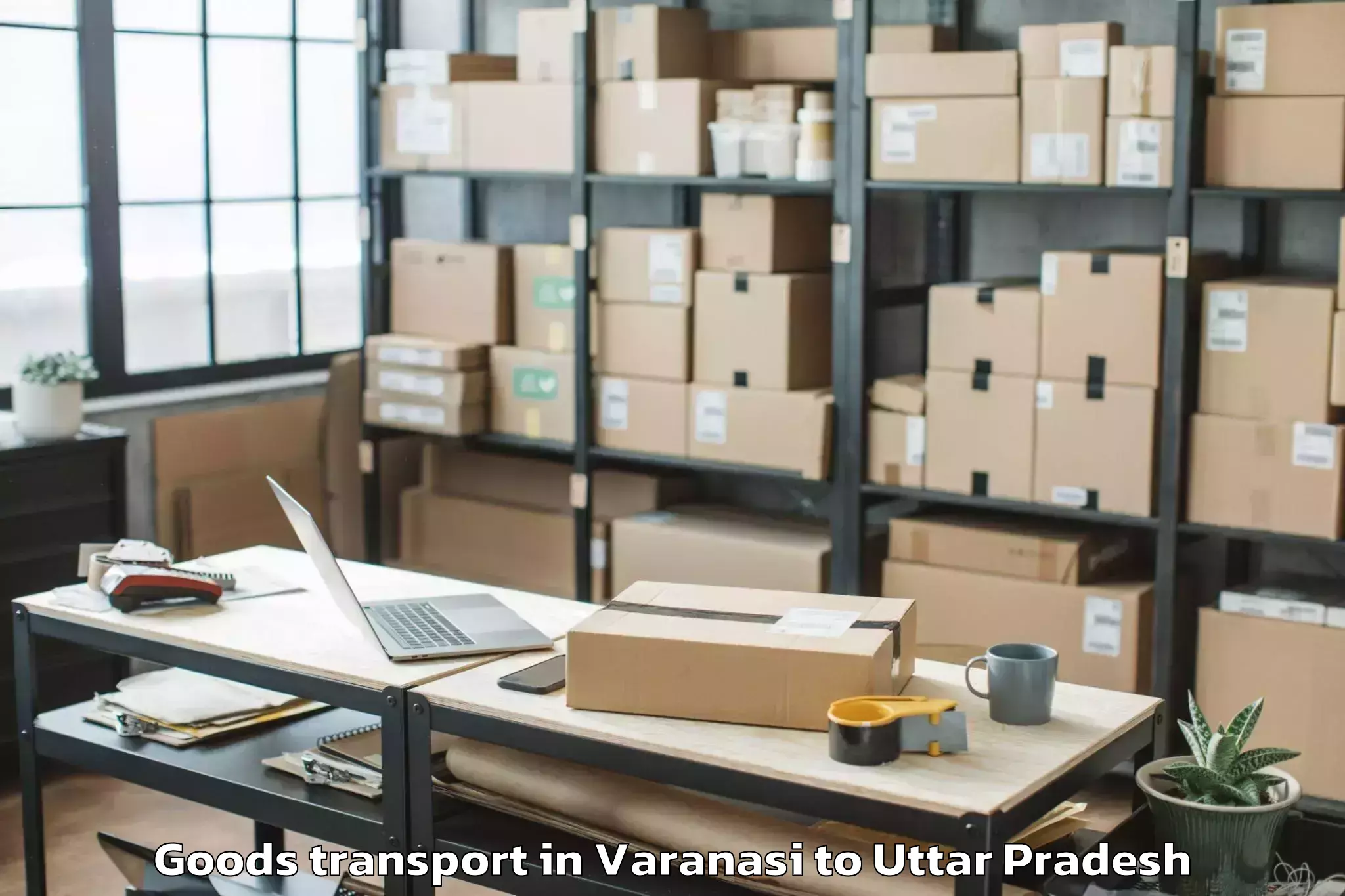 Top Varanasi to Siyana Goods Transport Available